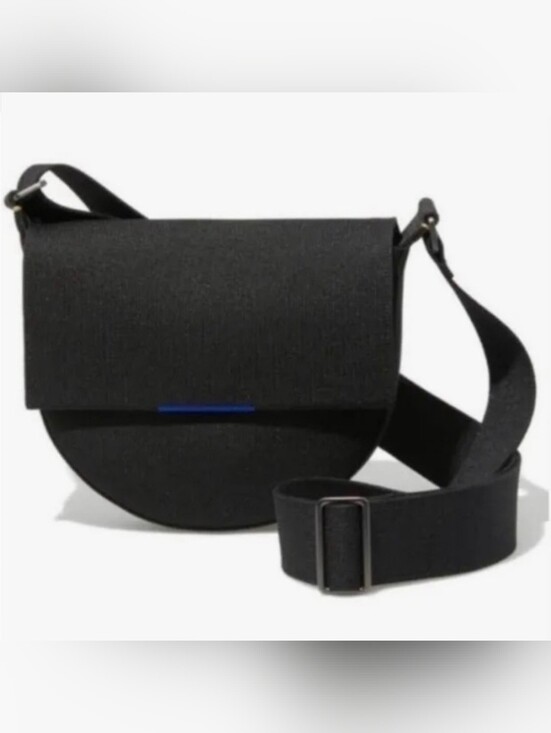 Rothy's Handbags - Rothy's The Saddle Bag Black Crossbody EUC Rare Discontinued Style